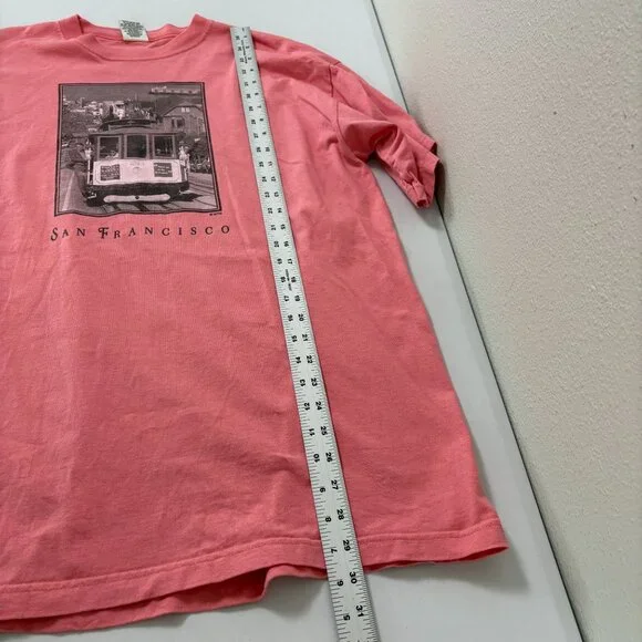 TSC West Heavy Weight T Shirt San Francisco Cable Car Size XL Pink Cotton - Picture 11 of 11